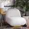 Baxton Studio Paiva Modern & Contemporary White Boucle Upholstered and Brushed Gold Finished Accent Chair 204-12580 - alternate 1